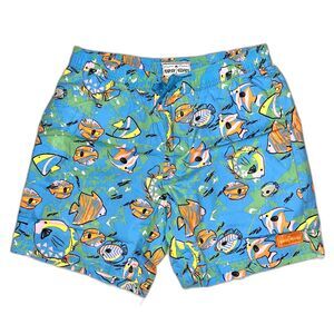 Tipsy Elves Men’s Aquarium Swim Shorts Medium – Fish Print